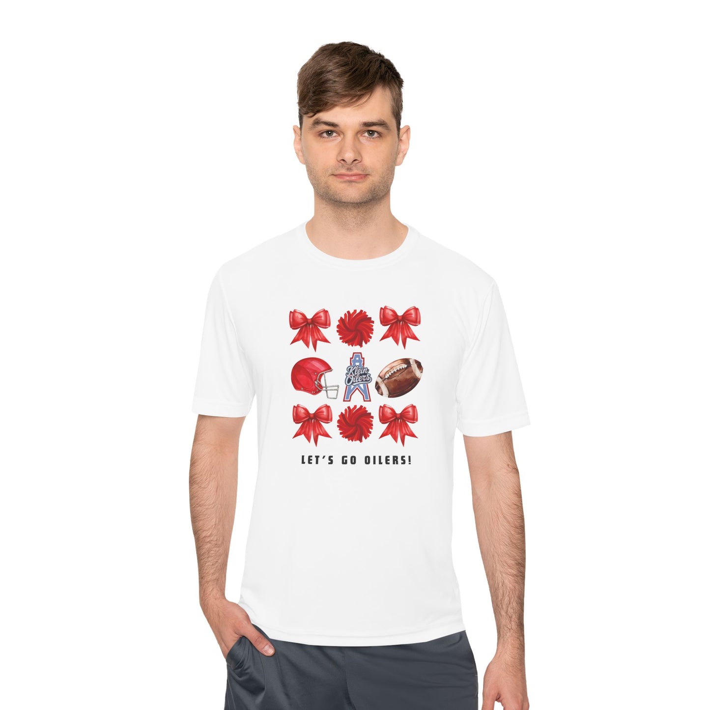 Oilers Bow-Moisture Unisex Wicking Tee (vinyl print)