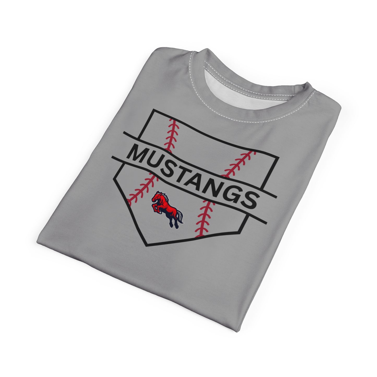 Mustangs Home Plate Unisex Adult Tee