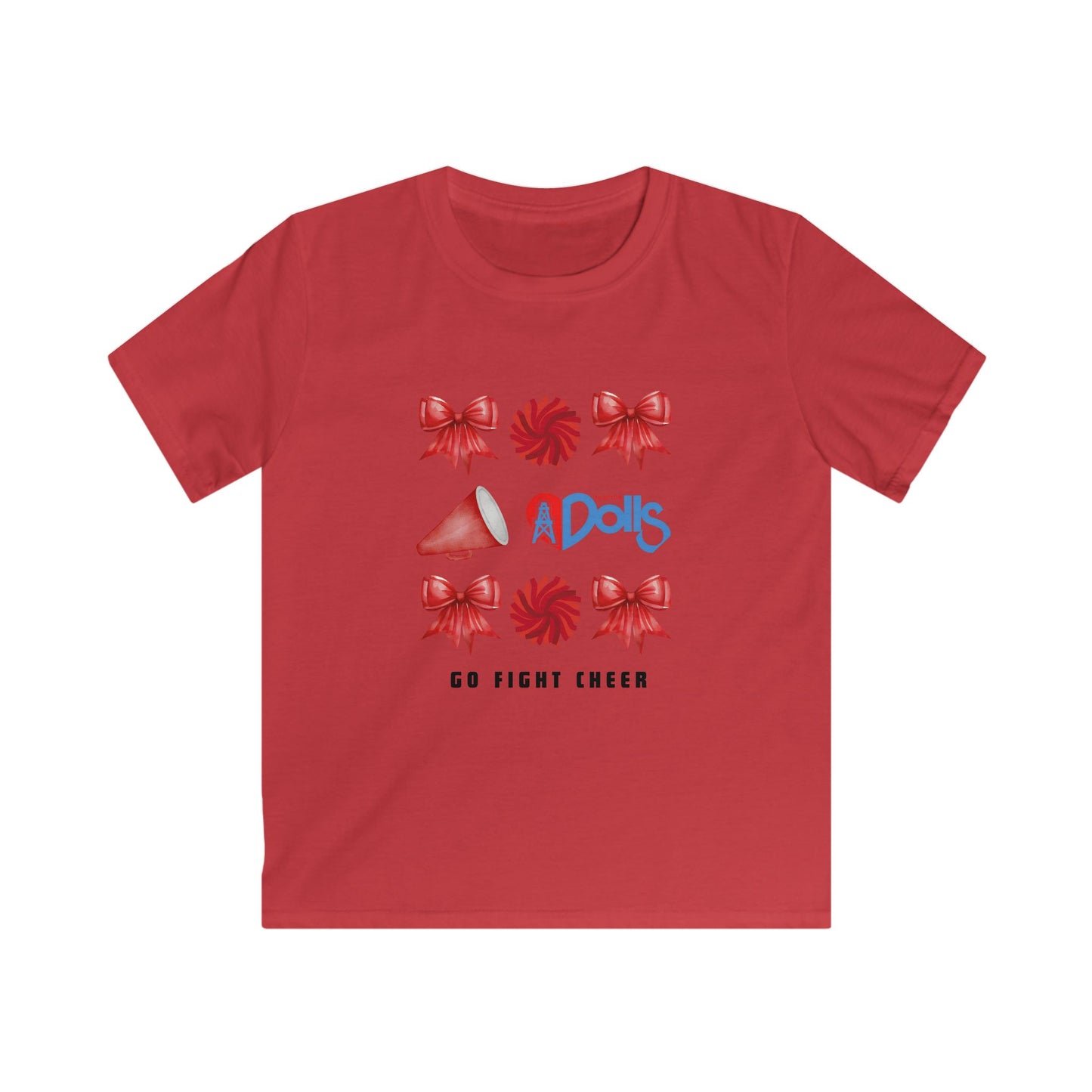 Go Fight Win! Kids Softstyle Tee-cotton