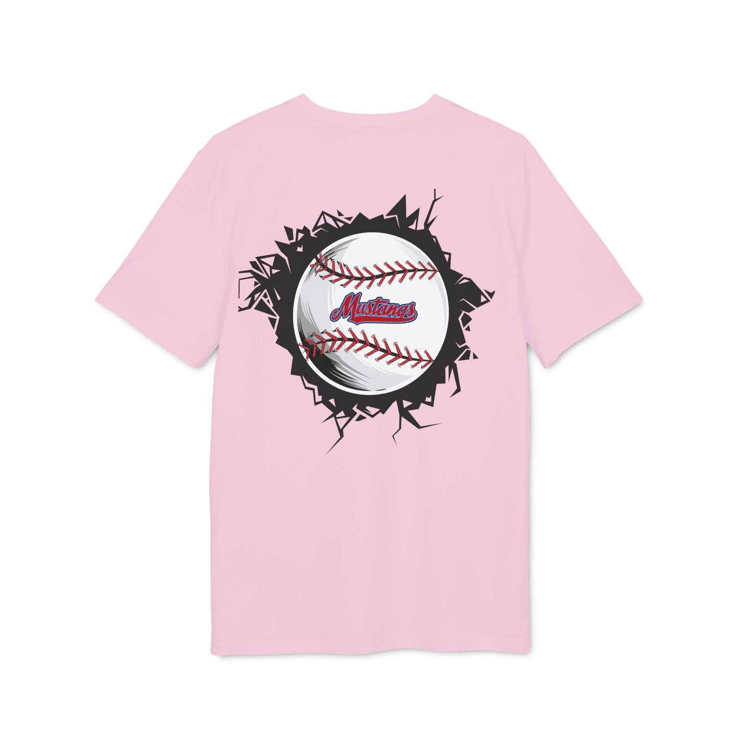 Mustangs Breaking Ball Unisex Baseball Team T-Shirt ~ Cotton