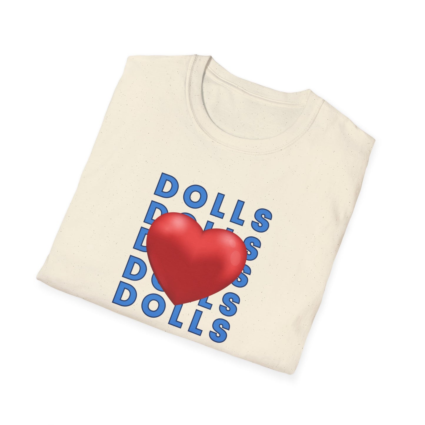 Dolls Hearts Adult Unisex Softstyle T-Shirt-Cotton