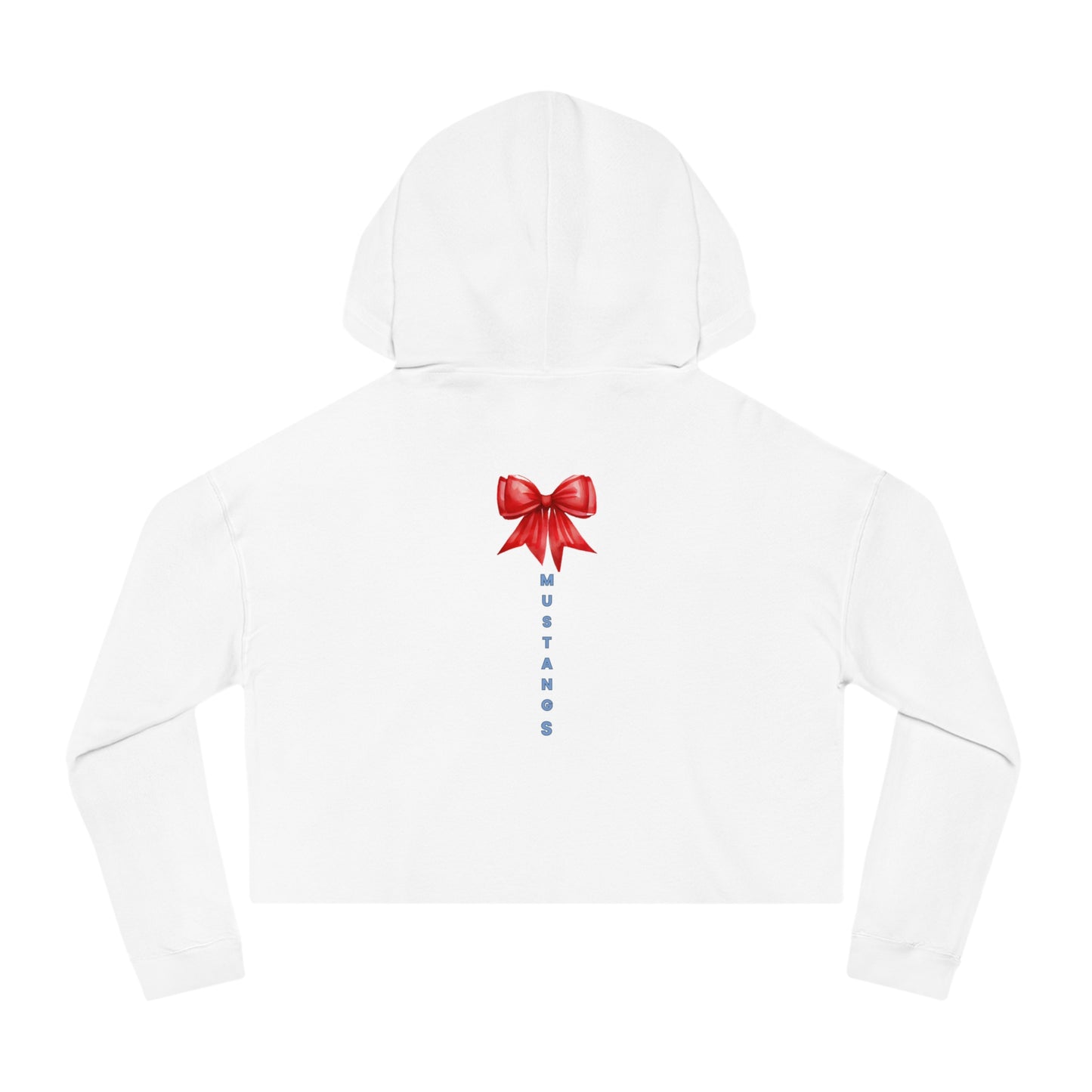 Stangs Bows~Women's Cropped Hooded Sweatshirt