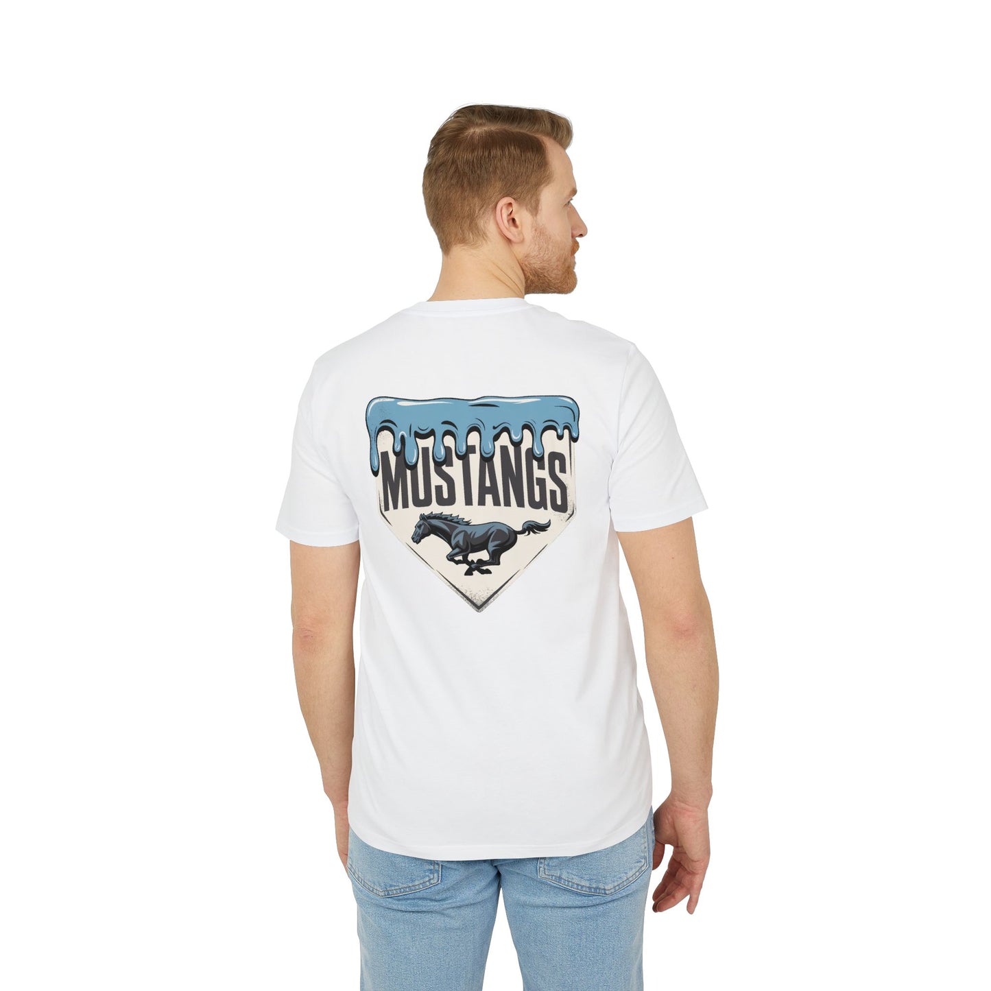 Mustangs Drip Unisex Baseball Team T-Shirt ~ Cotton