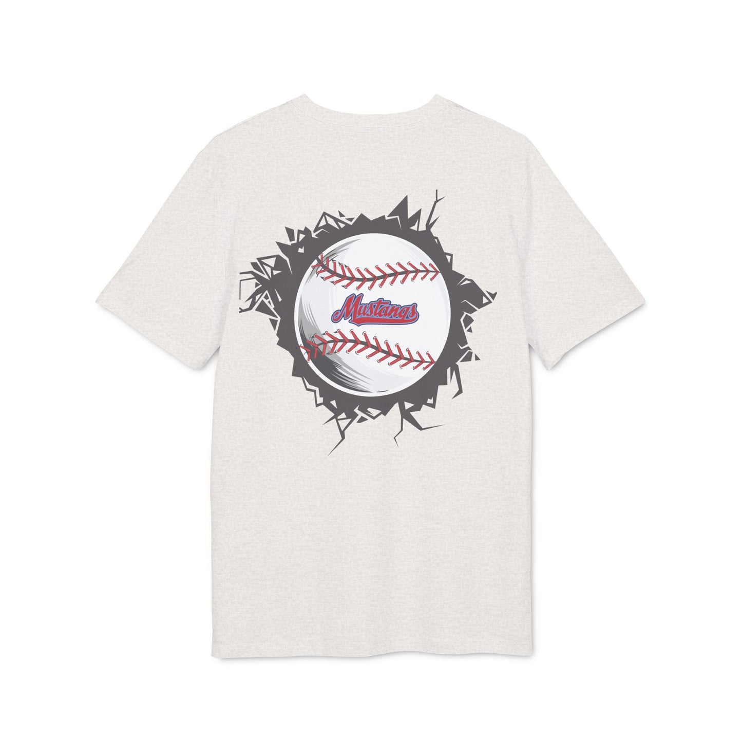 Mustangs Breaking Ball Unisex Baseball Team T-Shirt ~ Cotton