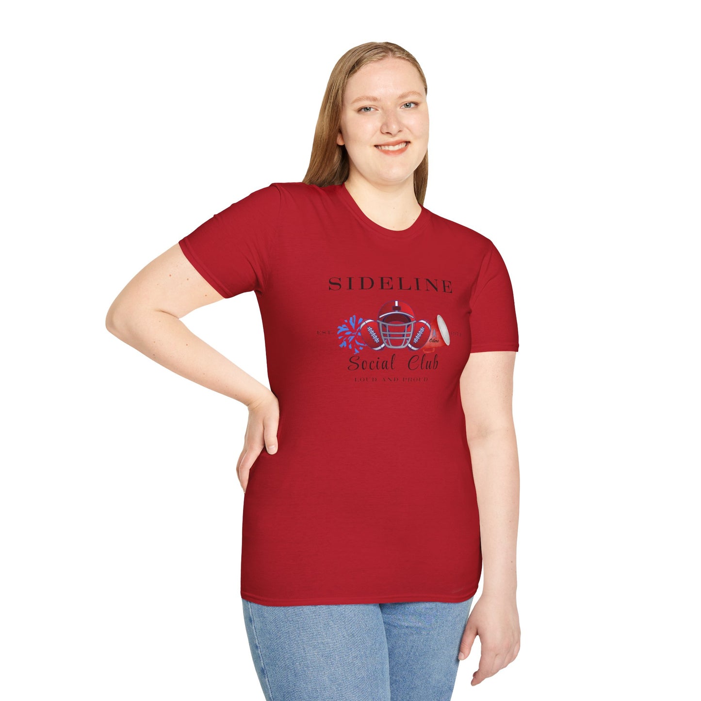 Football Sideline Squad Unisex Softstyle T-Shirt Adult