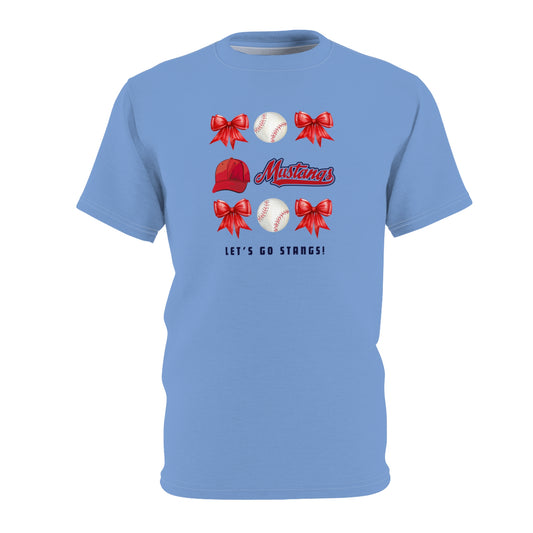 Go Stangs Bow Unisex Adult Tee