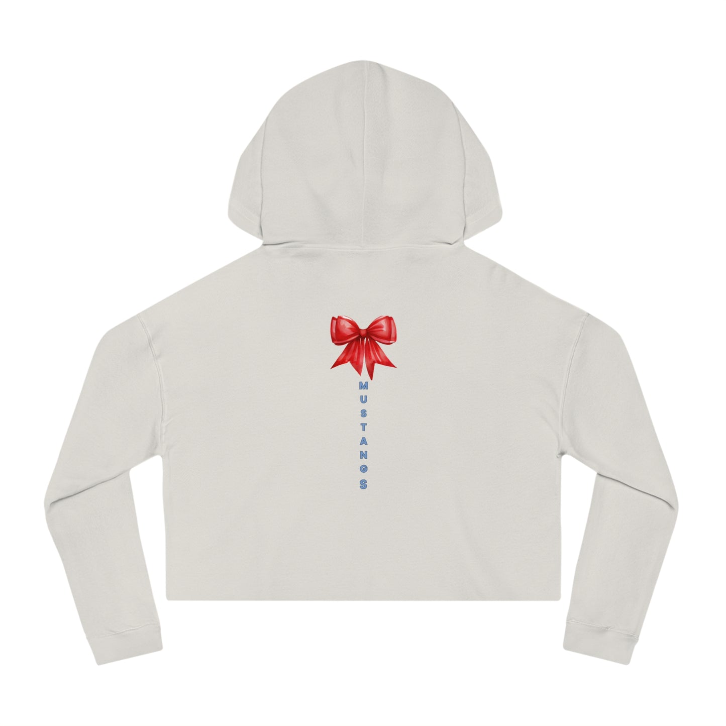 Stangs Bows~Women's Cropped Hooded Sweatshirt