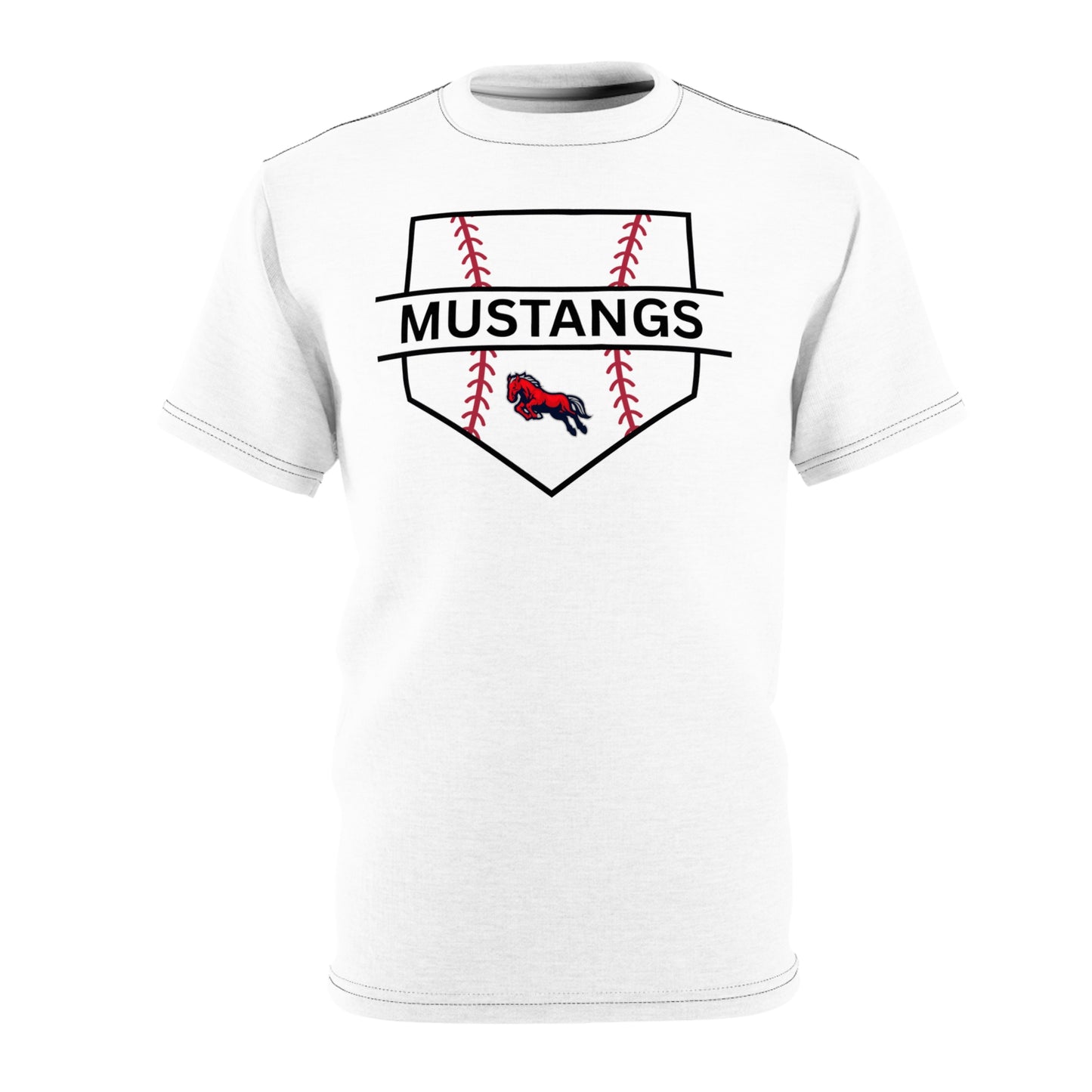 Mustangs Home Plate Unisex Adult Tee