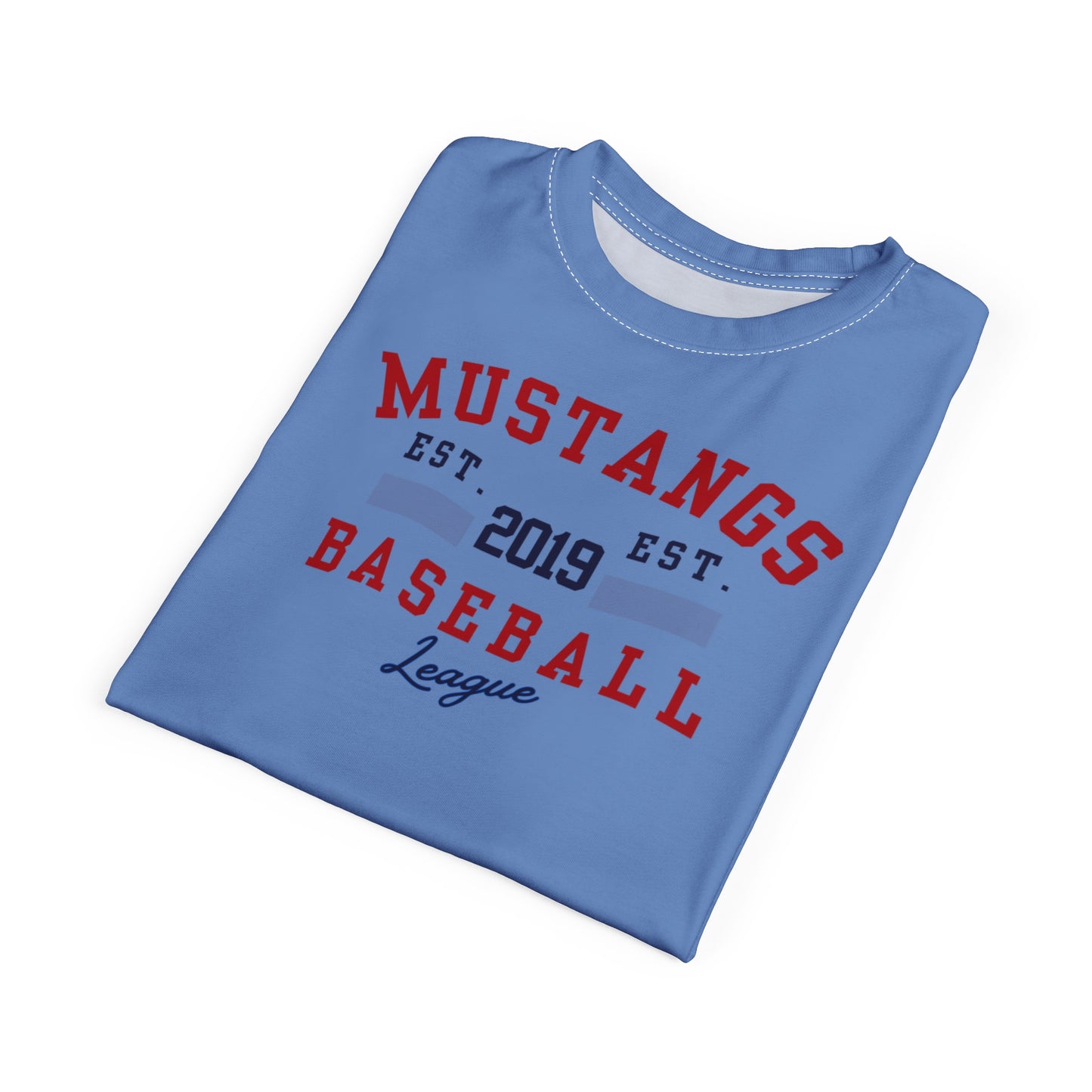 Mustangs Baseball EST. Unisex Adult Tee