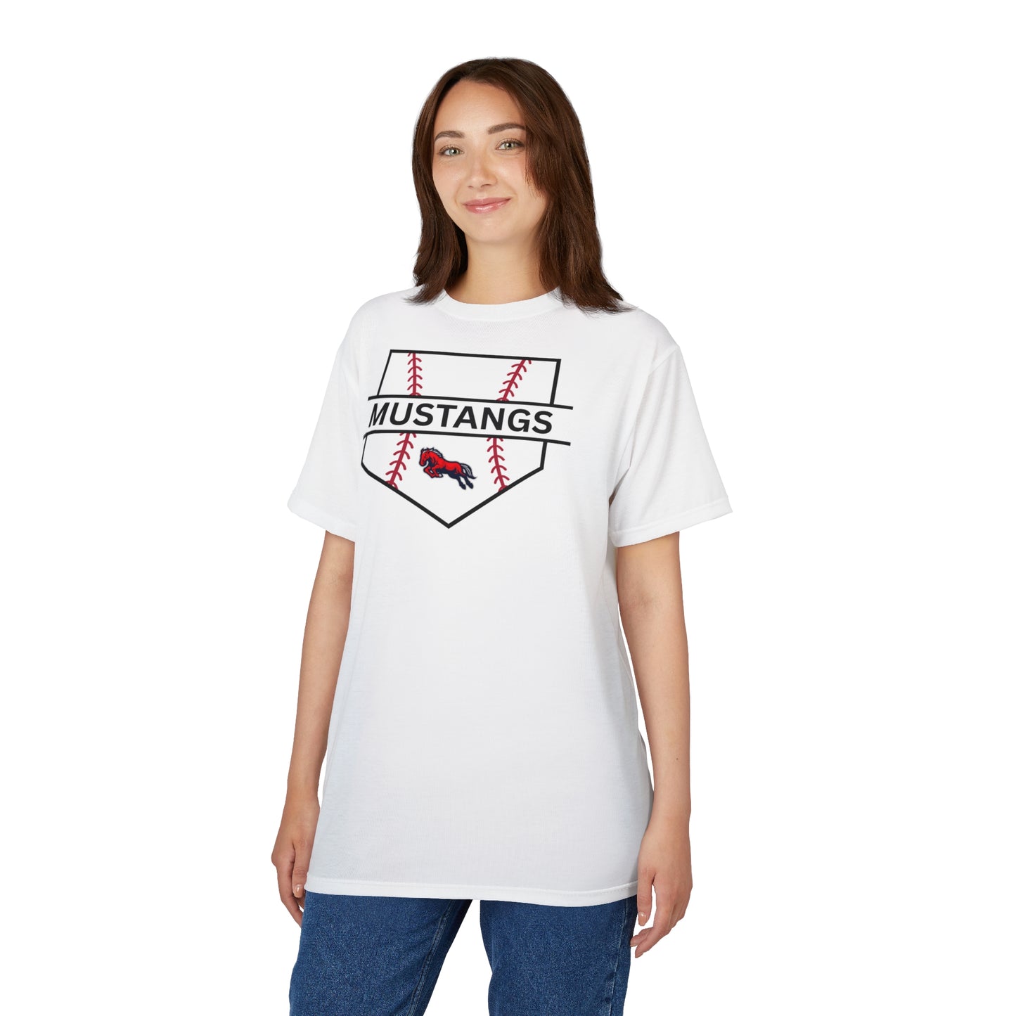 Mustangs Home Plate Unisex Adult Tee