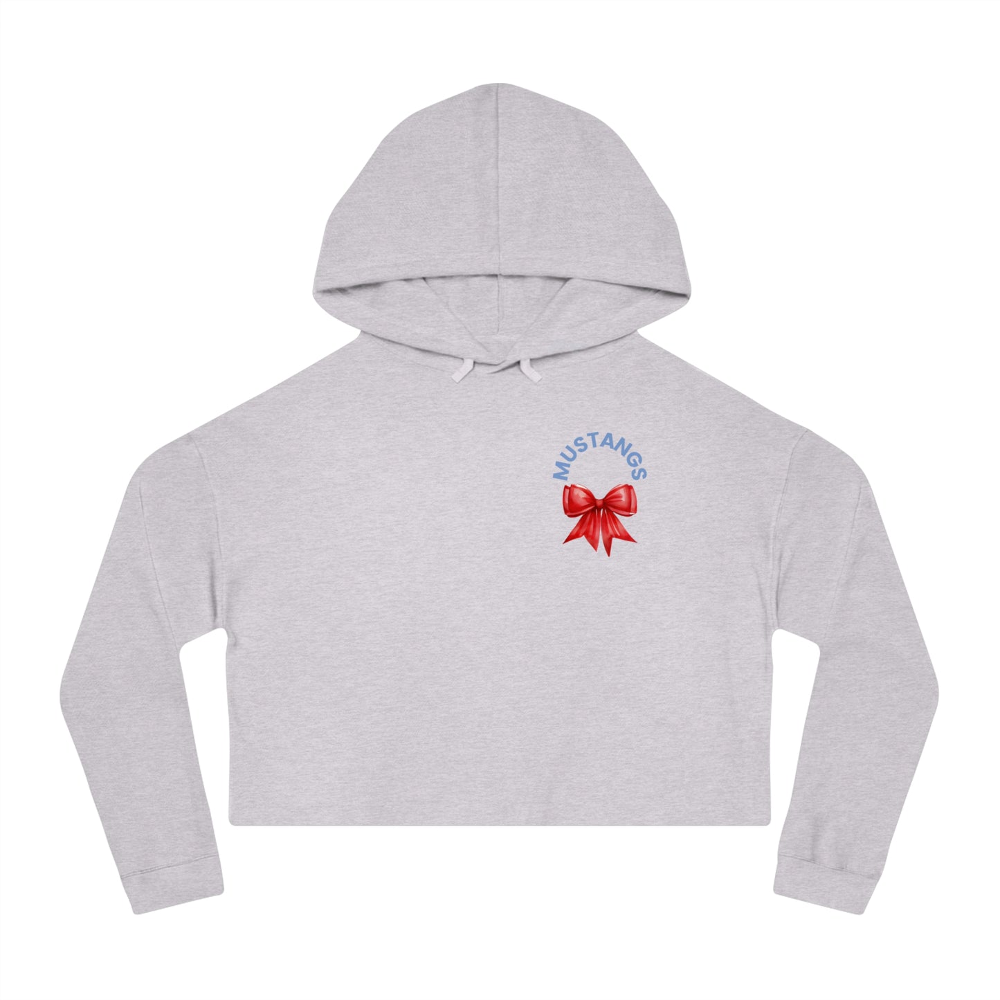 Stangs Bows~Women's Cropped Hooded Sweatshirt