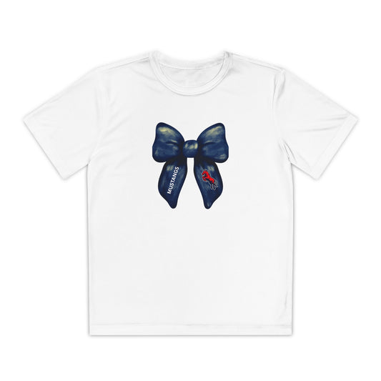 Mustangs Large Bow Youth Tee