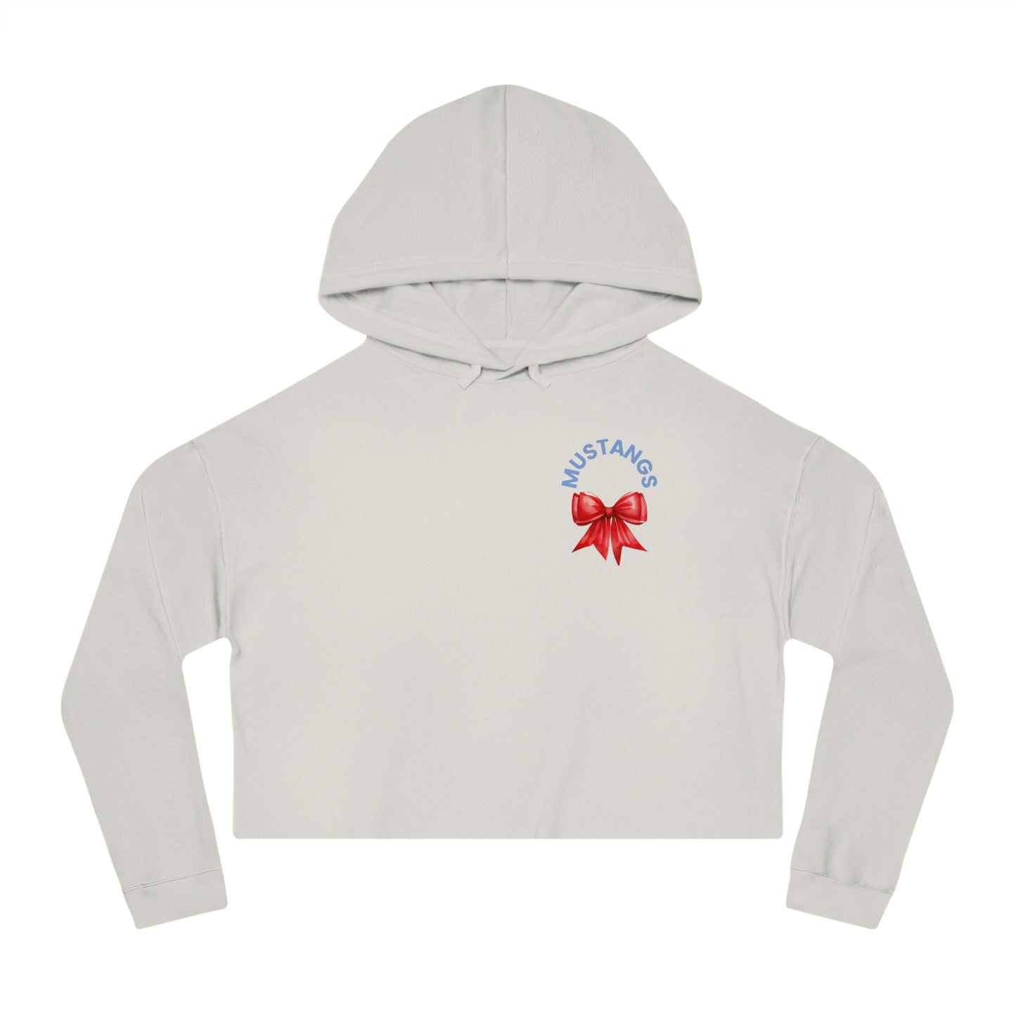 Stangs Bows~Women's Cropped Hooded Sweatshirt