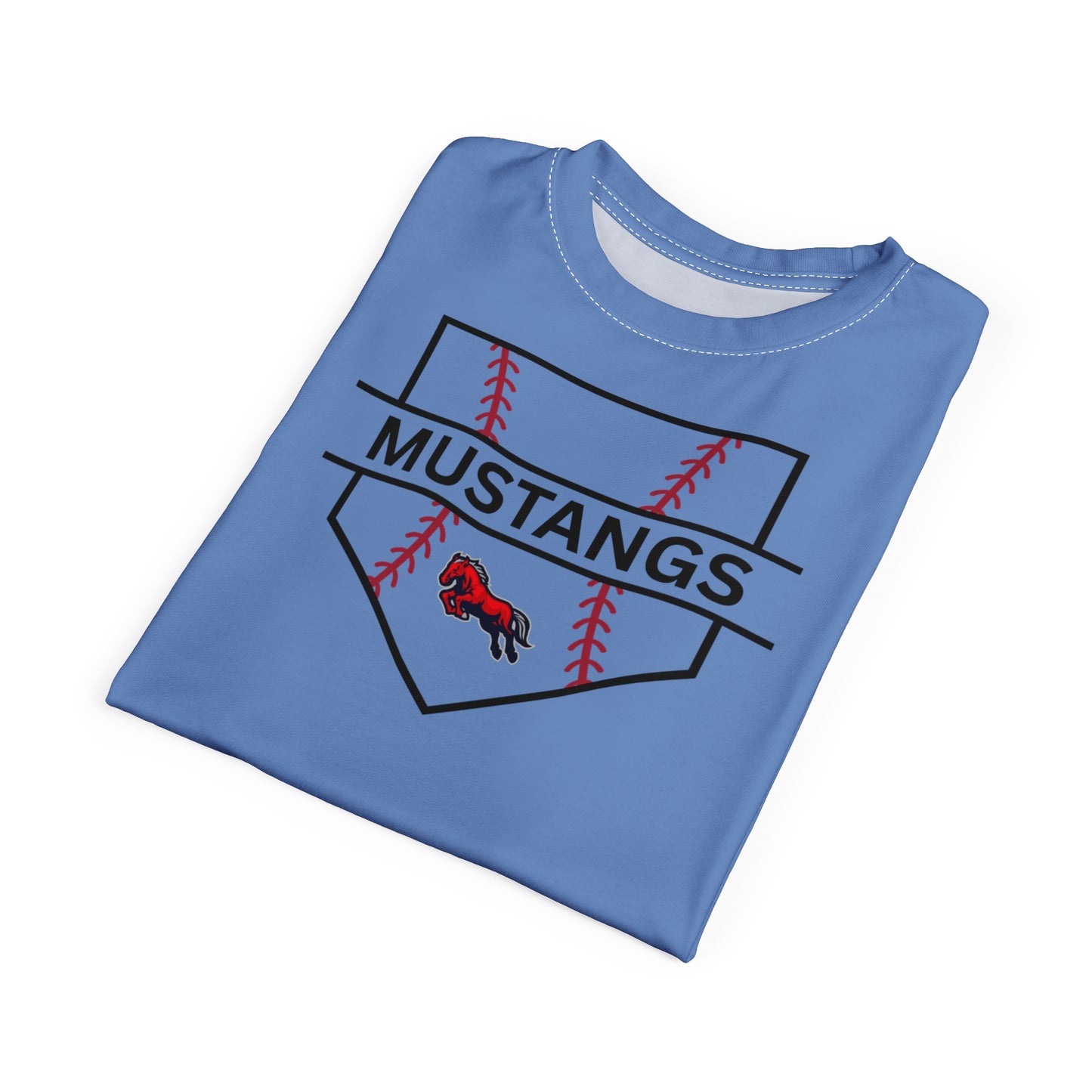 Mustangs Home Plate Unisex Adult Tee