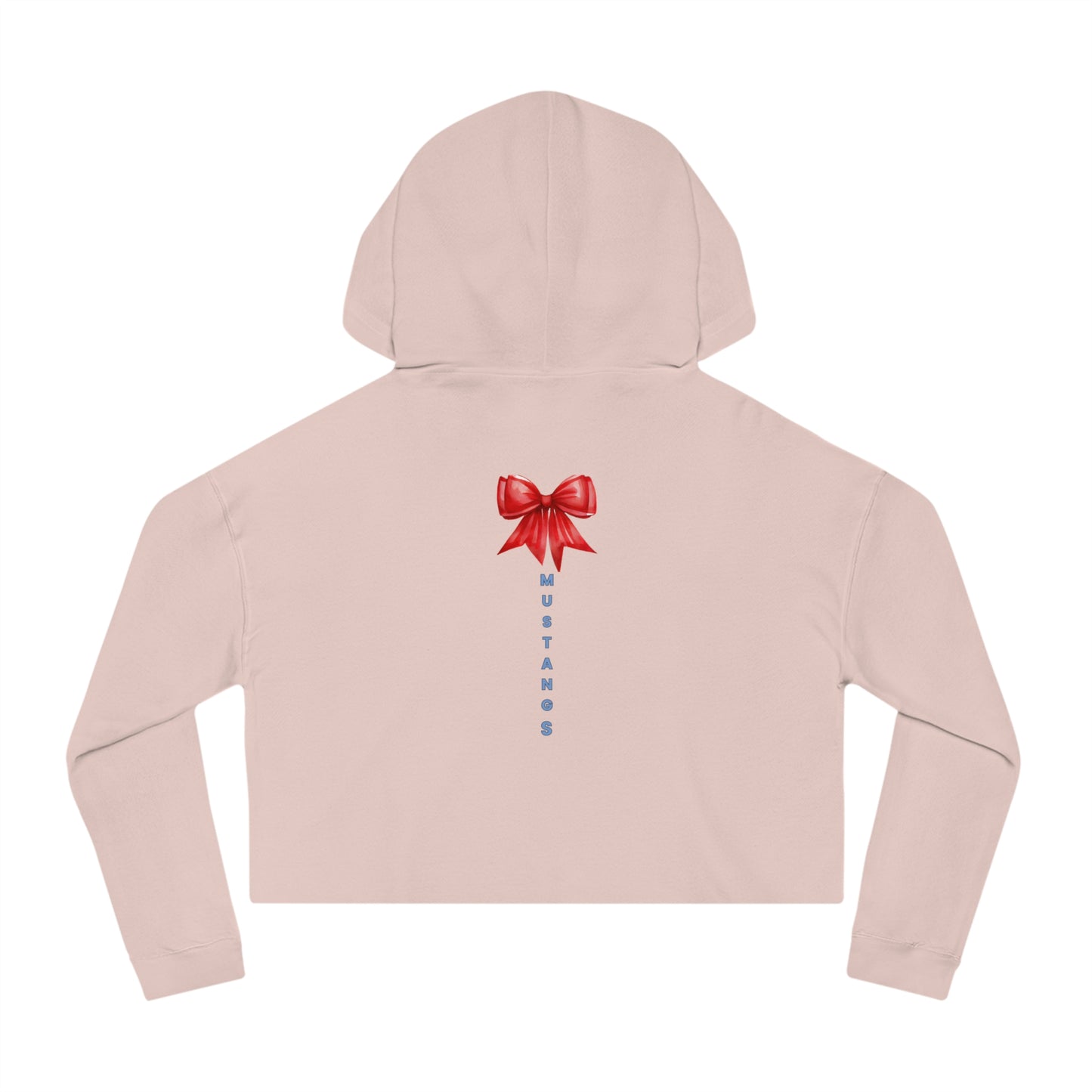 Stangs Bows~Women's Cropped Hooded Sweatshirt
