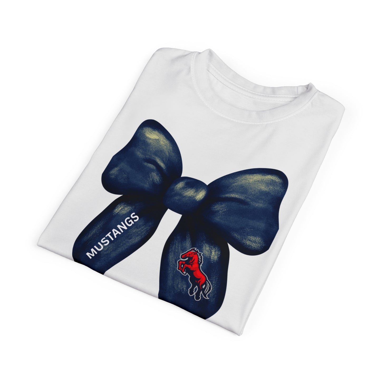 Mustangs Large Bow Unisex Adult Tee