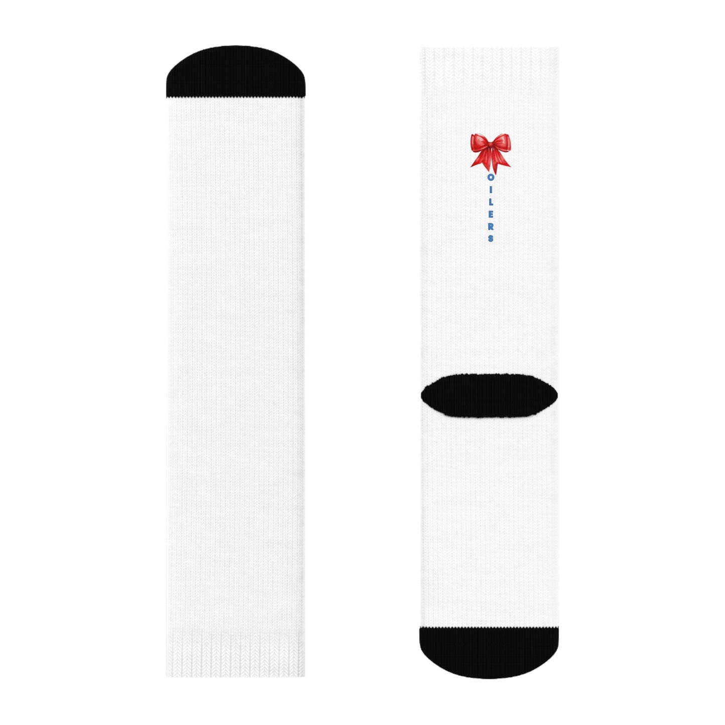 Oilers Bow Crew Socks-Kids/Adult
