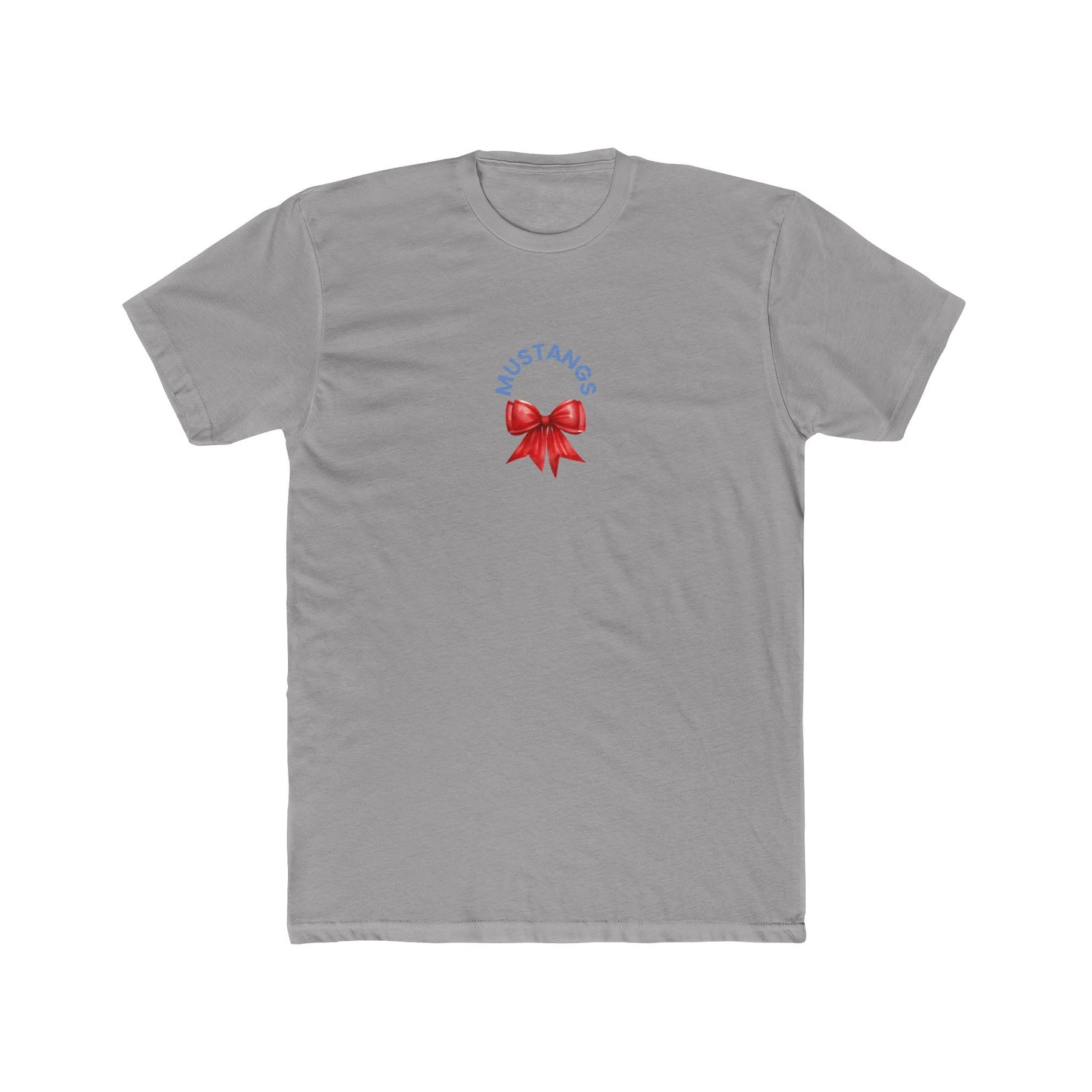 Mustangs Red Bow Unisex Cotton Crew Tee - Adults