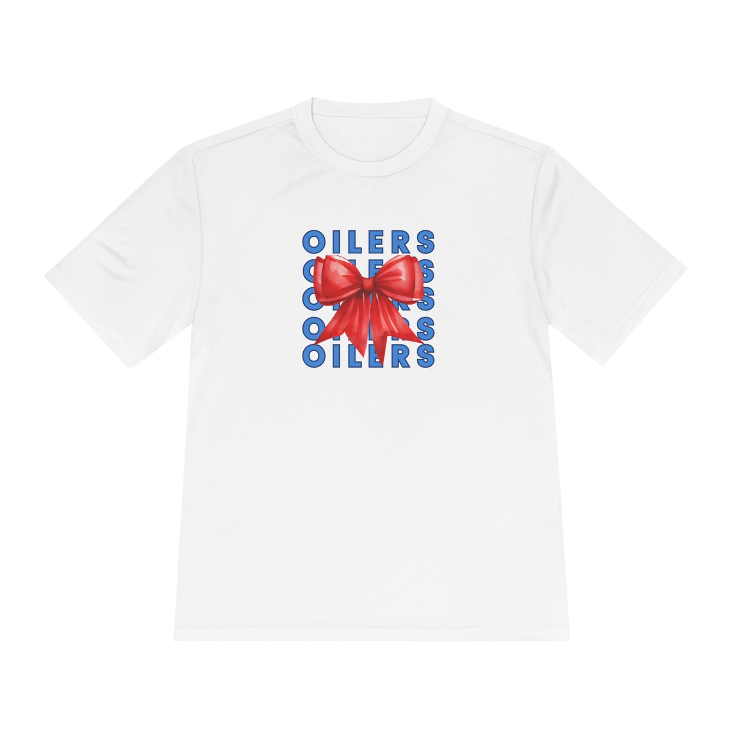 Oilers Bow- Unisex Moisture Wicking Tee (vinyl print)