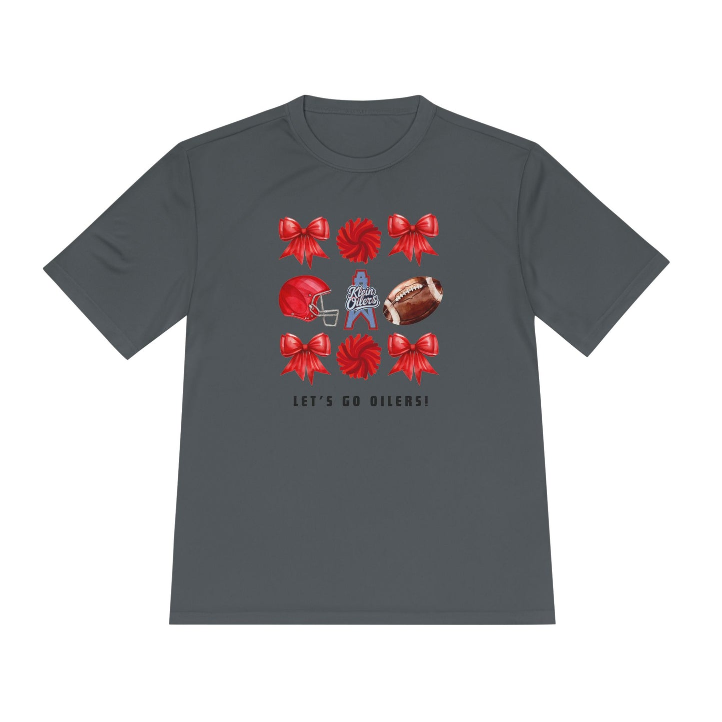 Oilers Bow-Moisture Unisex Wicking Tee (vinyl print)