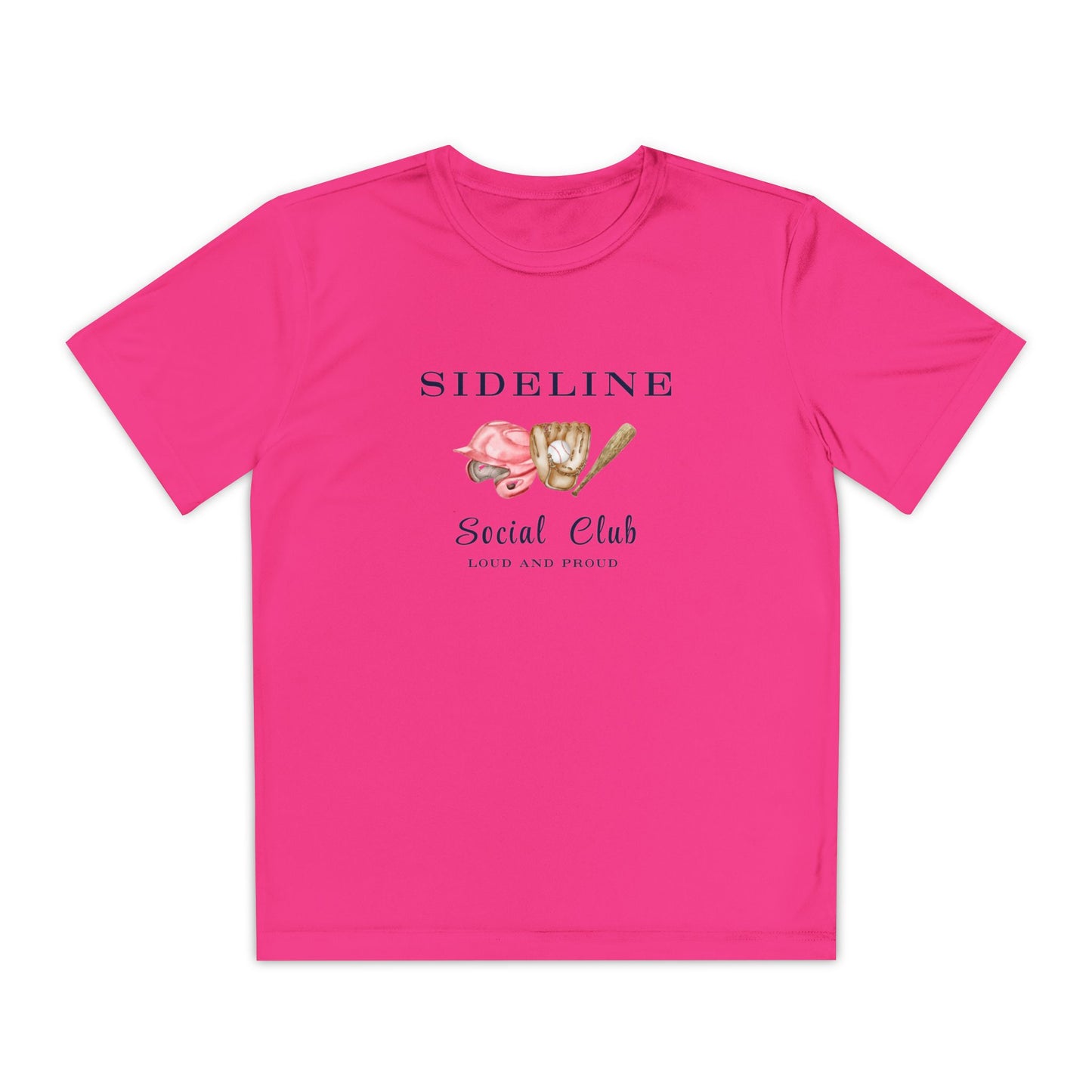 Baseball Sideline Social Club Youth Tee