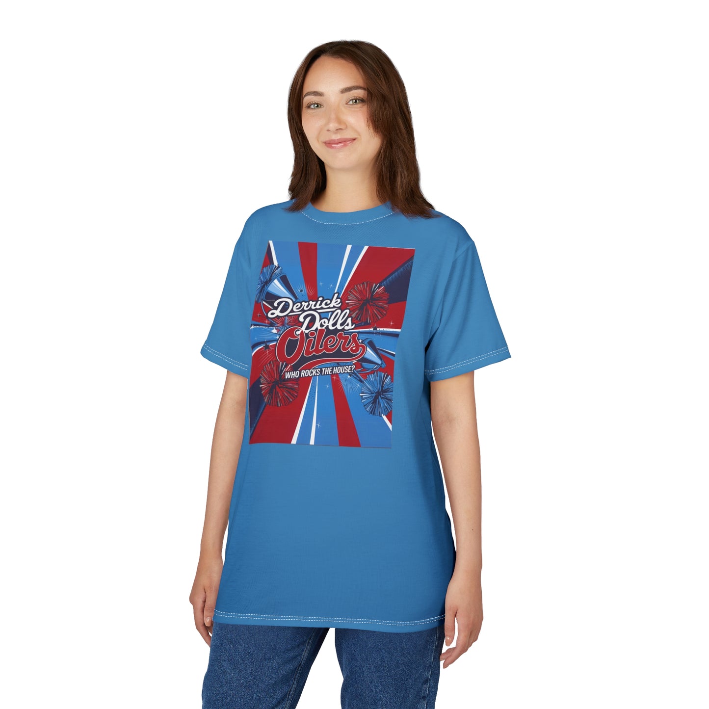 "Who Rocks The House" Klein Oilers & Derrick Dolls Unisex Adult Tee