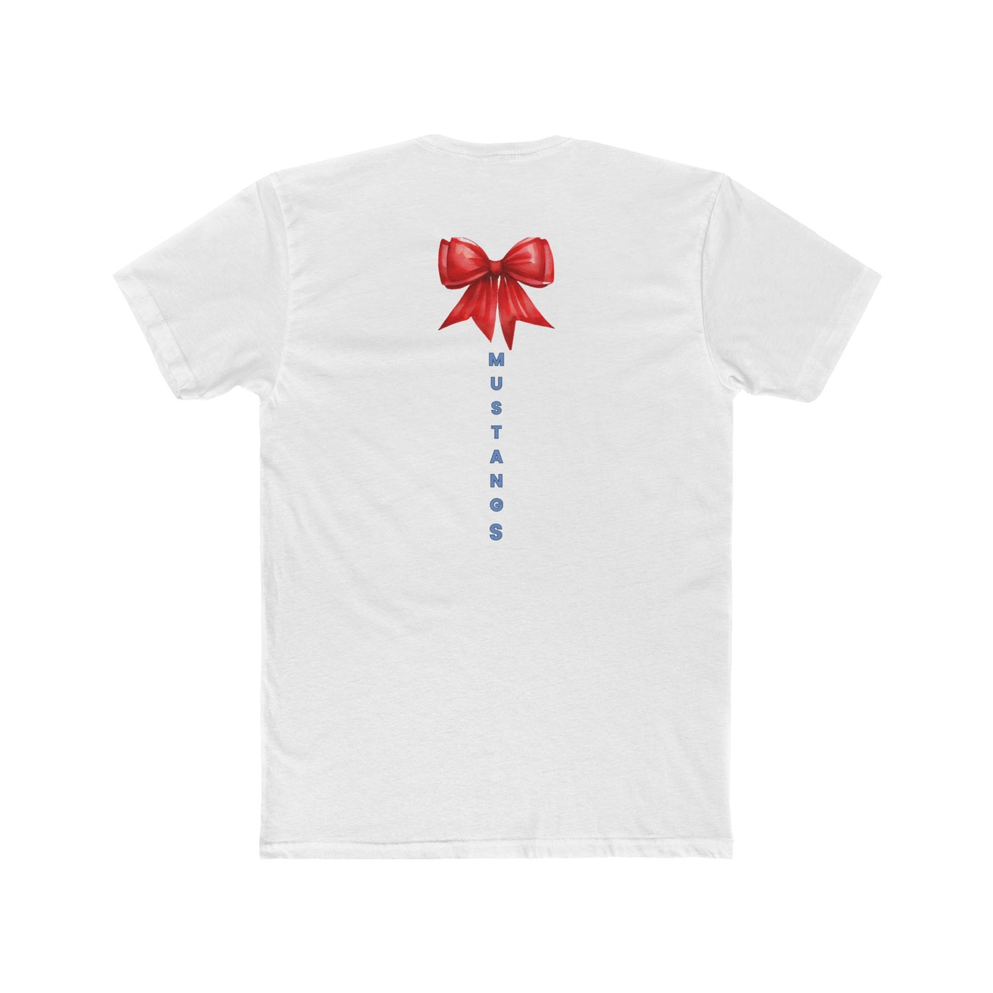 Mustangs Red Bow Unisex Cotton Crew Tee - Adults