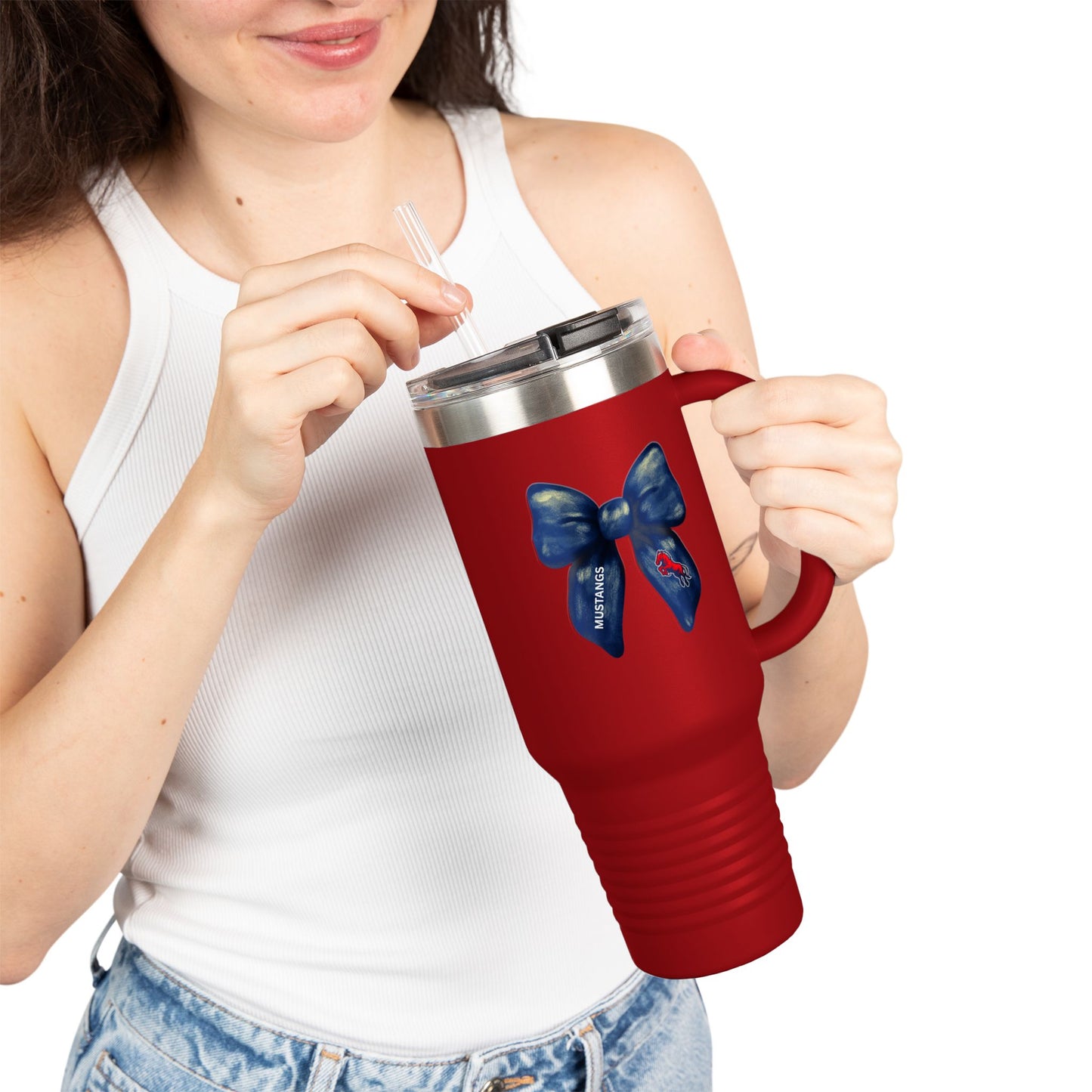 Mustangs Personalized Insulated Travel Mug - 40oz
