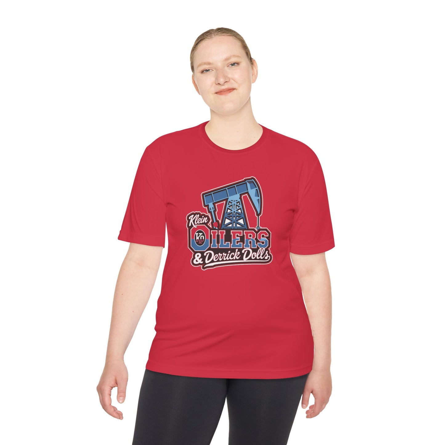 Klein Oilers-Dolls-Unisex Moisture Wicking Tee (vinyl print)