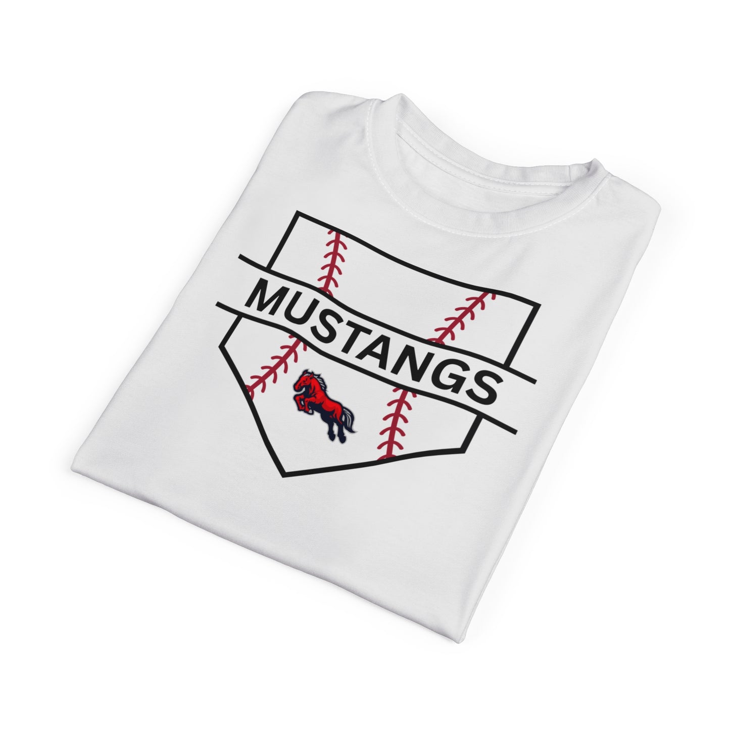 Mustangs Home Plate Unisex Adult Tee