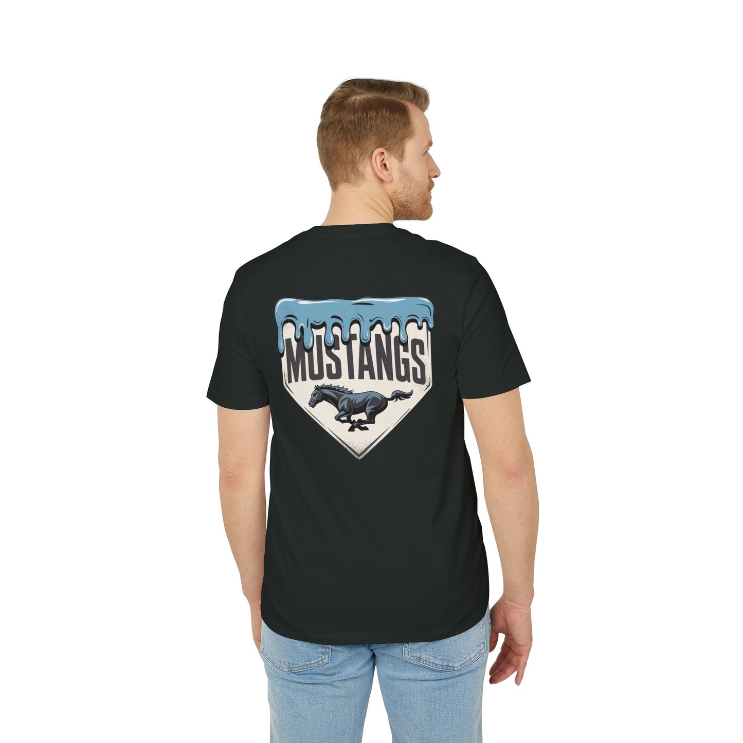 Mustangs Drip Unisex Baseball Team T-Shirt ~ Cotton