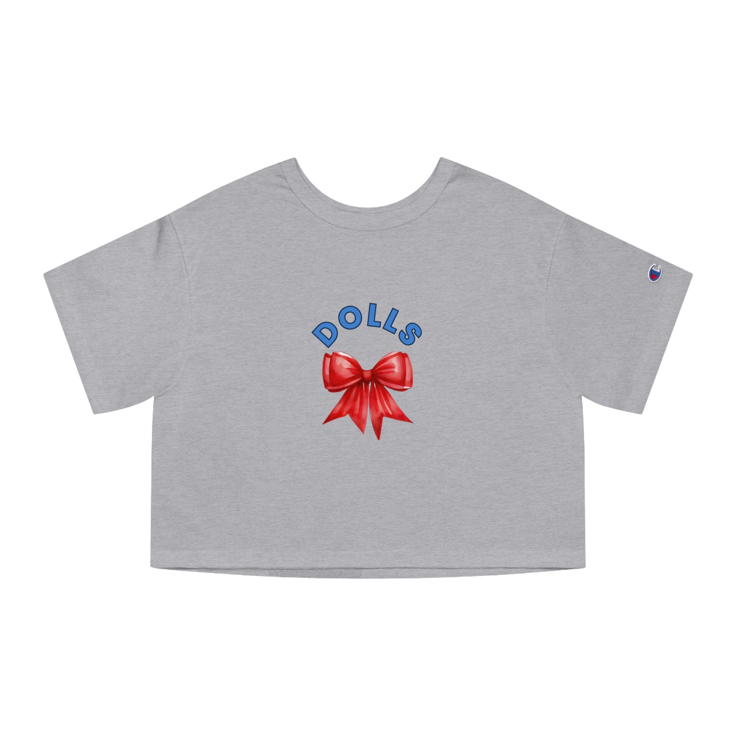 Derrick Dolls Cropped T-Shirt with Bow Design