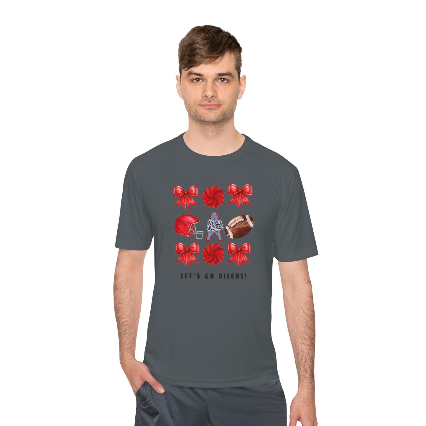 Oilers Bow-Moisture Unisex Wicking Tee (vinyl print)