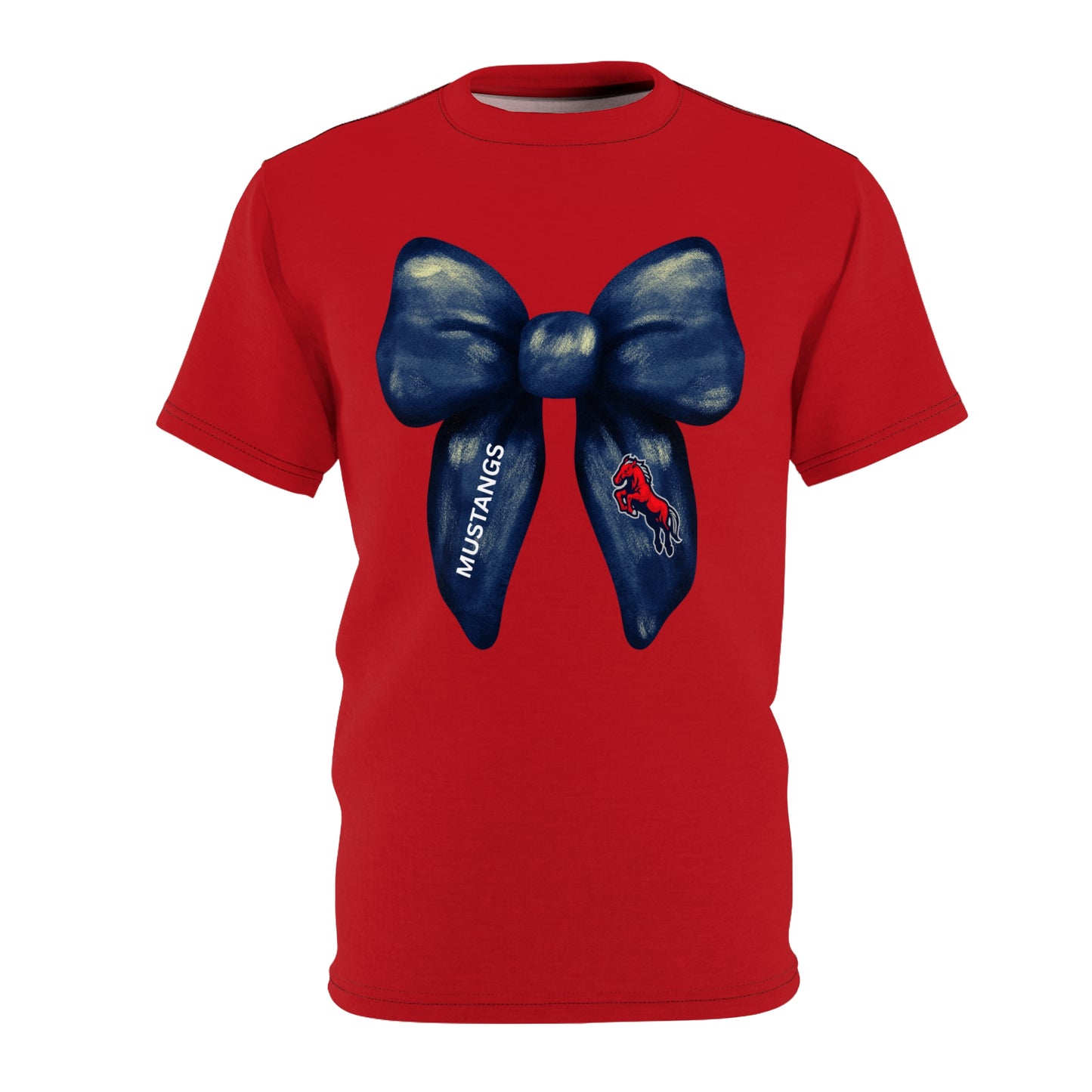Mustangs Large Bow Unisex Adult Tee