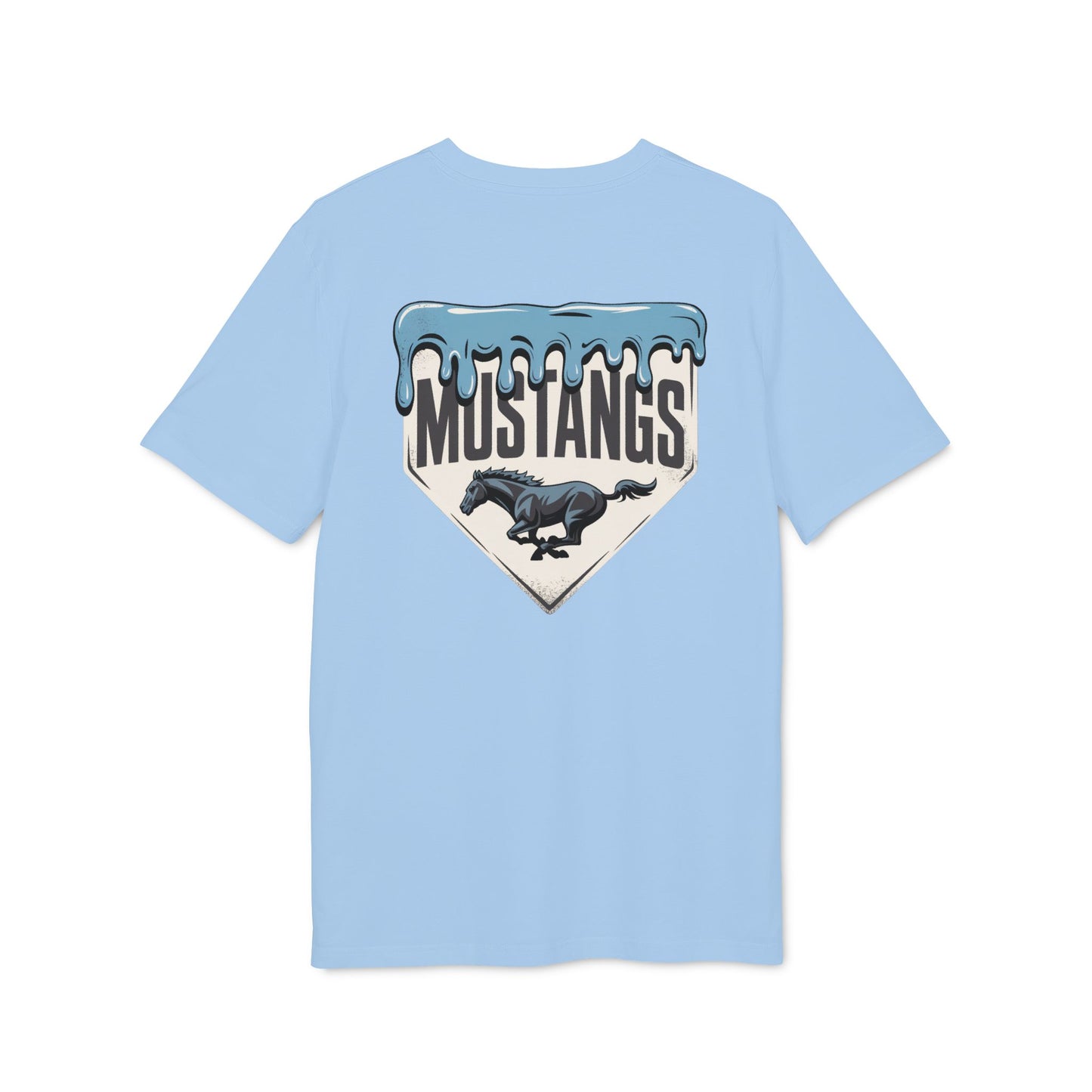 Mustangs Drip Unisex Baseball Team T-Shirt ~ Cotton