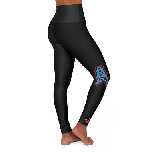 Oilers-Women's High Waisted Yoga Leggings