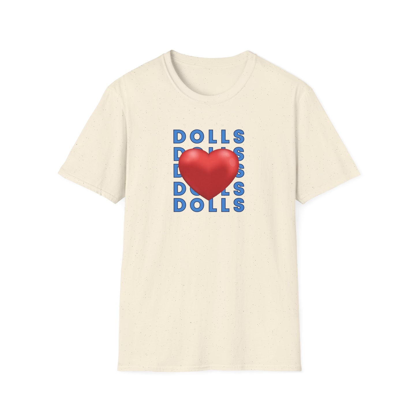 Dolls Hearts Adult Unisex Softstyle T-Shirt-Cotton