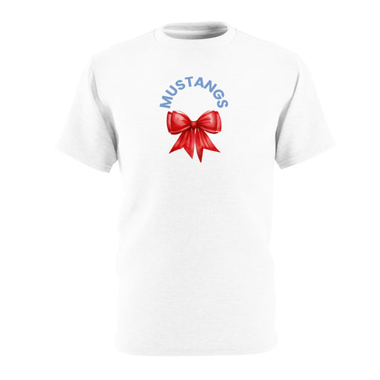 Mustangs Bow Unisex Adult Tee ~ White