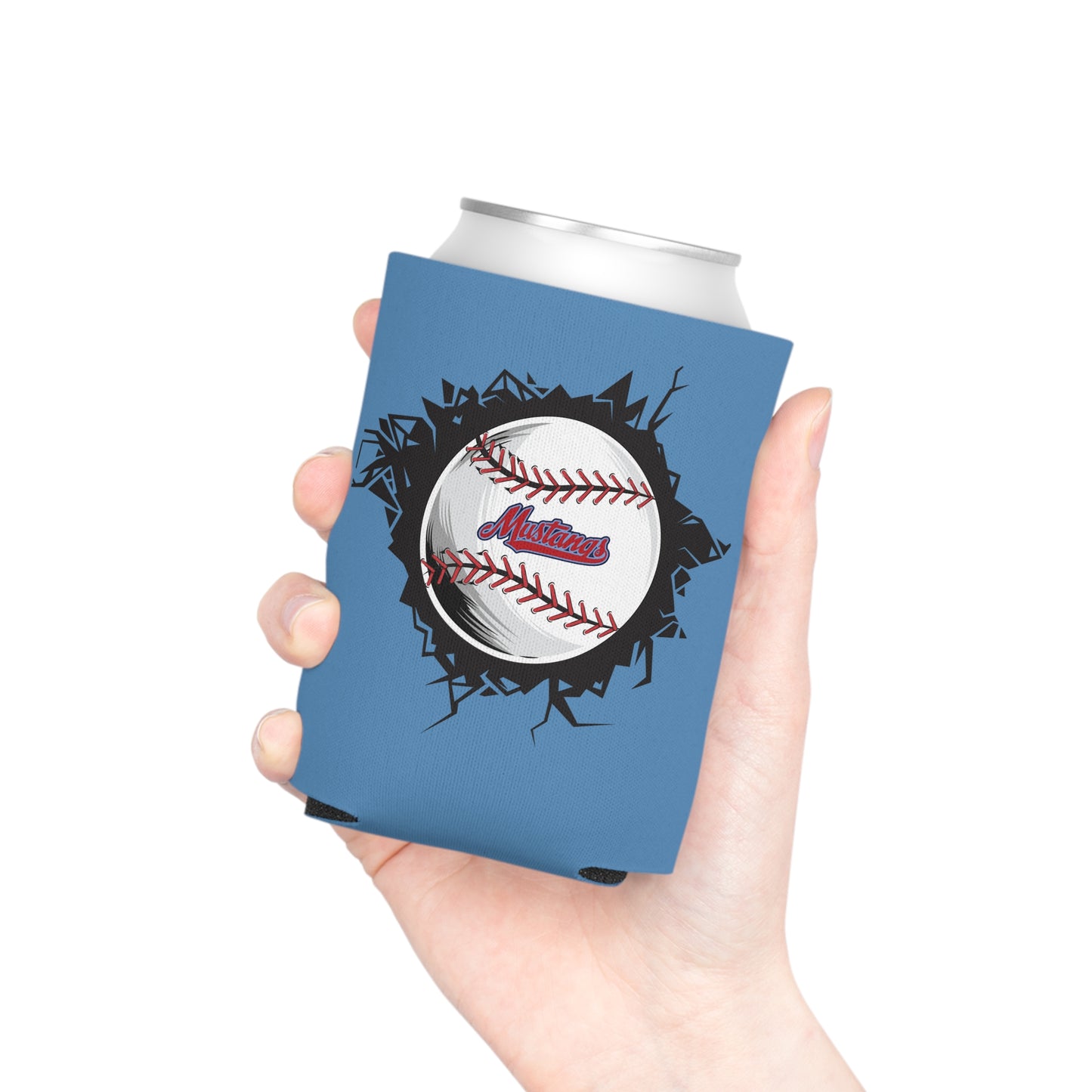 Mustangs Can Cooler - Retro Sports Drink Holder for Game Day