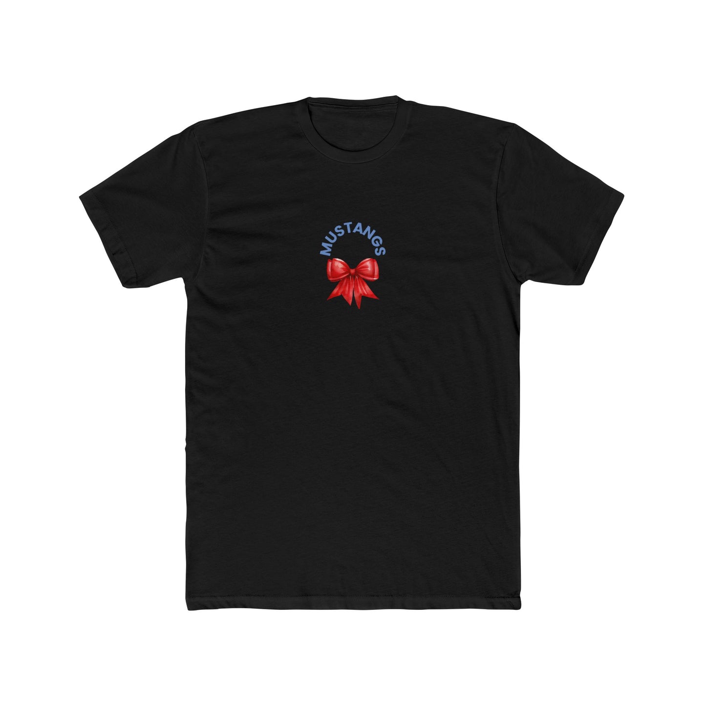 Mustangs Red Bow Unisex Cotton Crew Tee - Adults