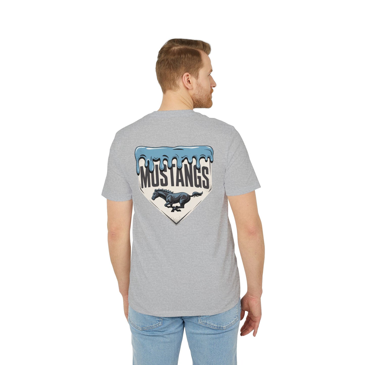 Mustangs Drip Unisex Baseball Team T-Shirt ~ Cotton