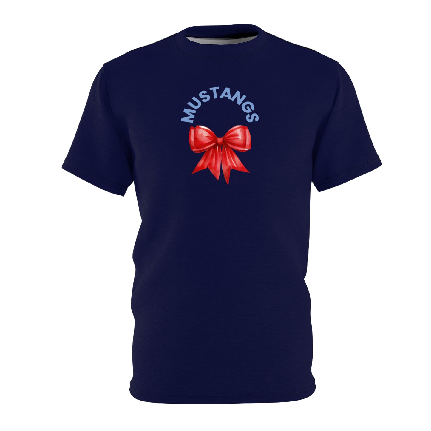 Mustangs Bow Unisex Adult Tee ~ Navy