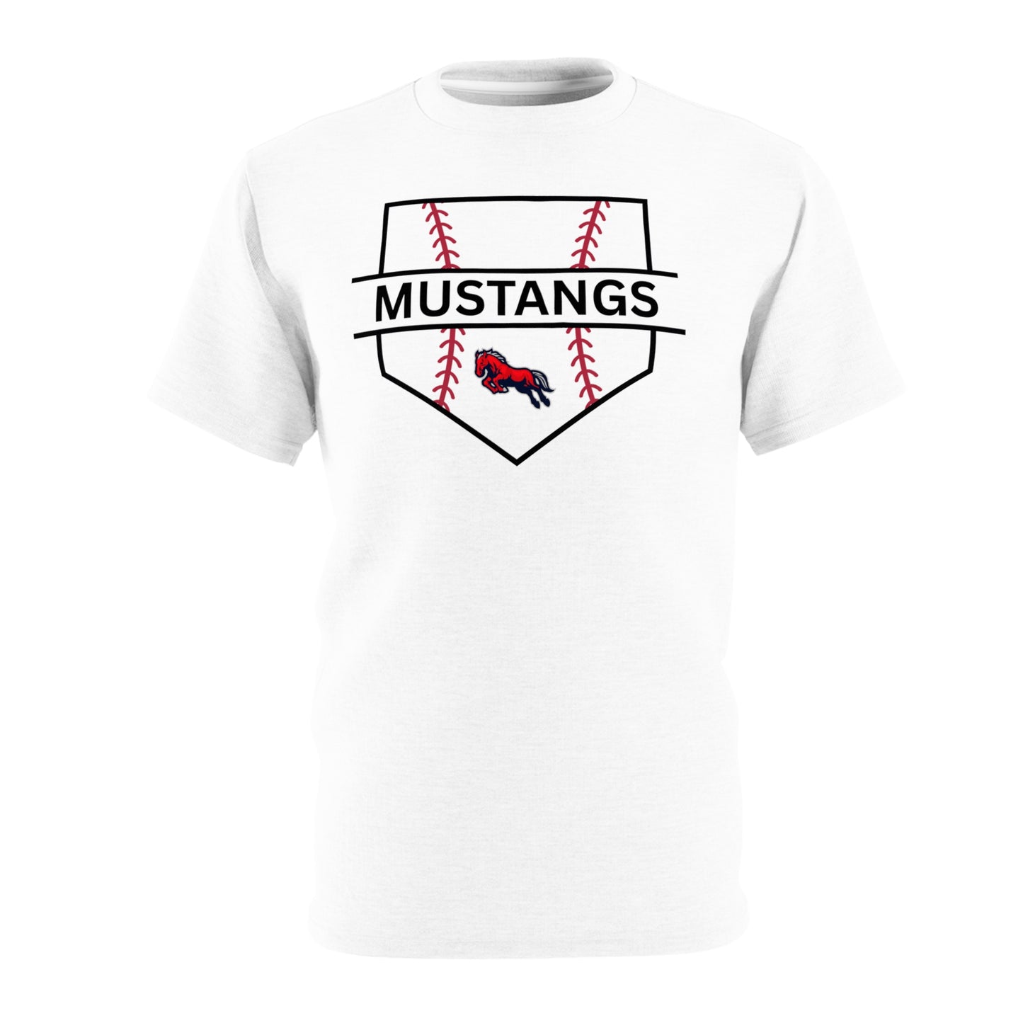 Mustangs Home Plate Unisex Adult Tee