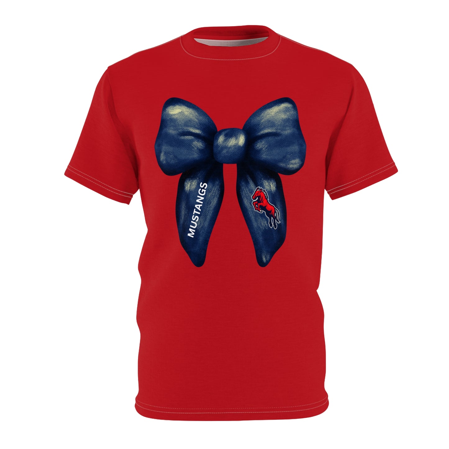 Mustangs Large Bow Unisex Adult Tee