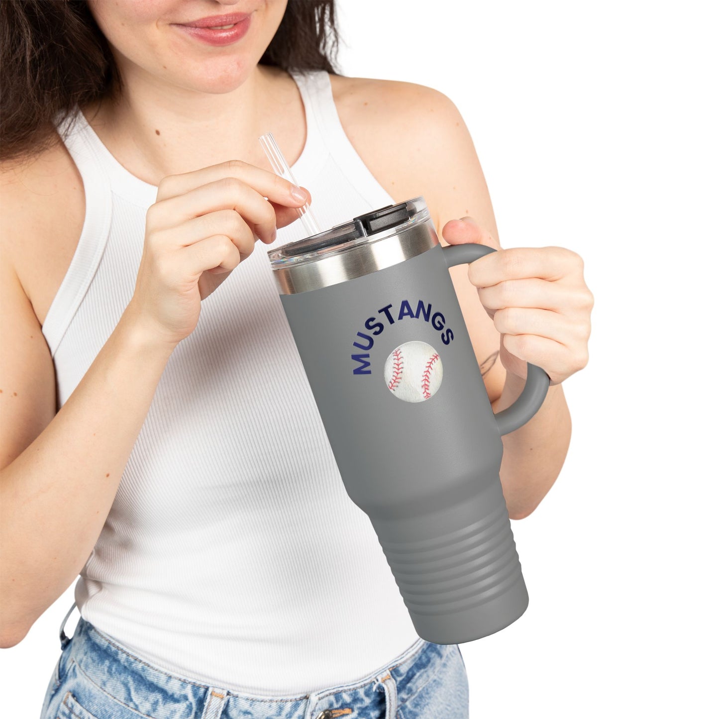 Mustangs Personalized Insulated Travel Mug - 40oz