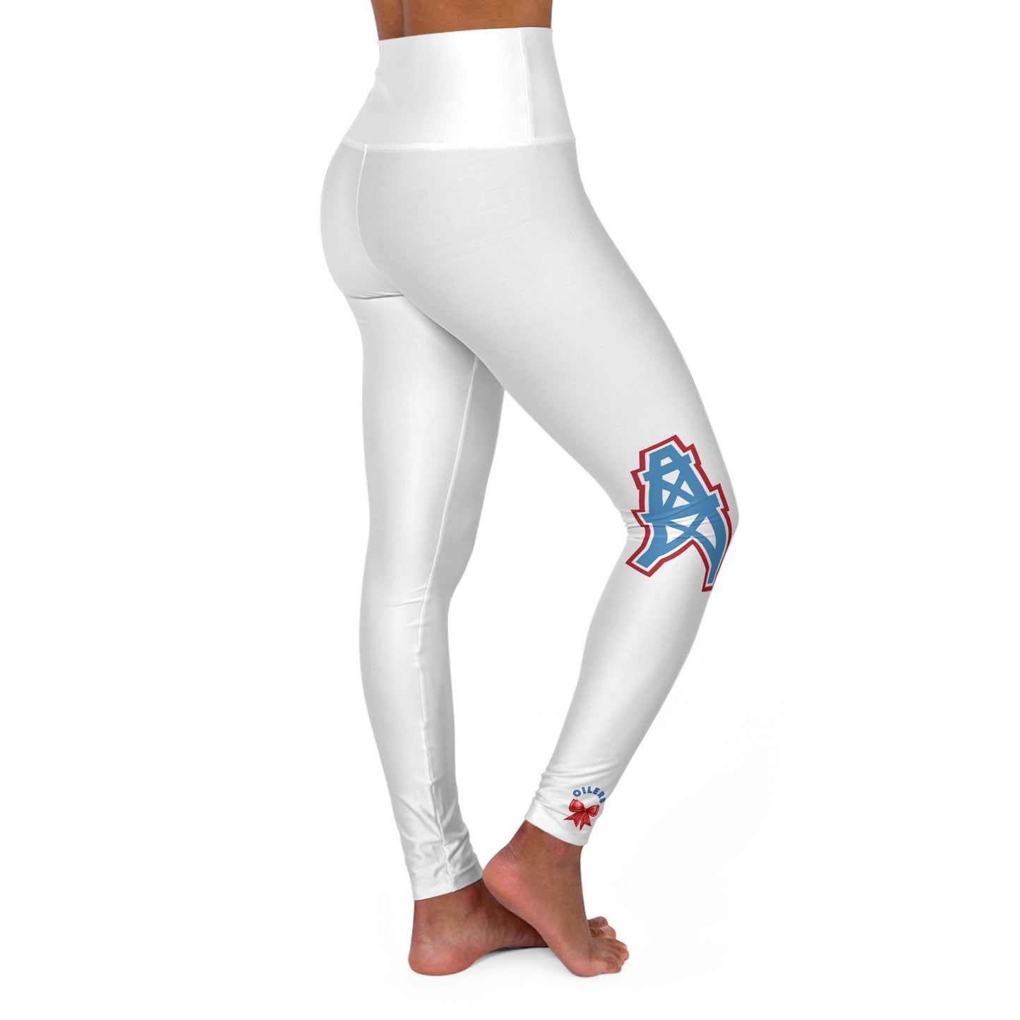 Oilers-Women's High Waisted Yoga Leggings
