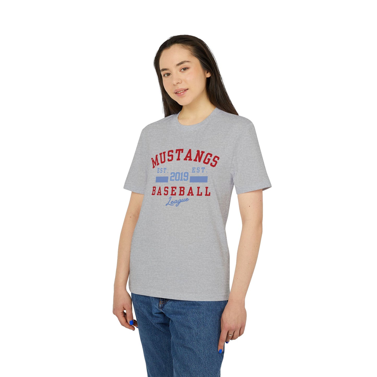Mustangs EST Unisex Baseball Team T-Shirt ~ Cotton