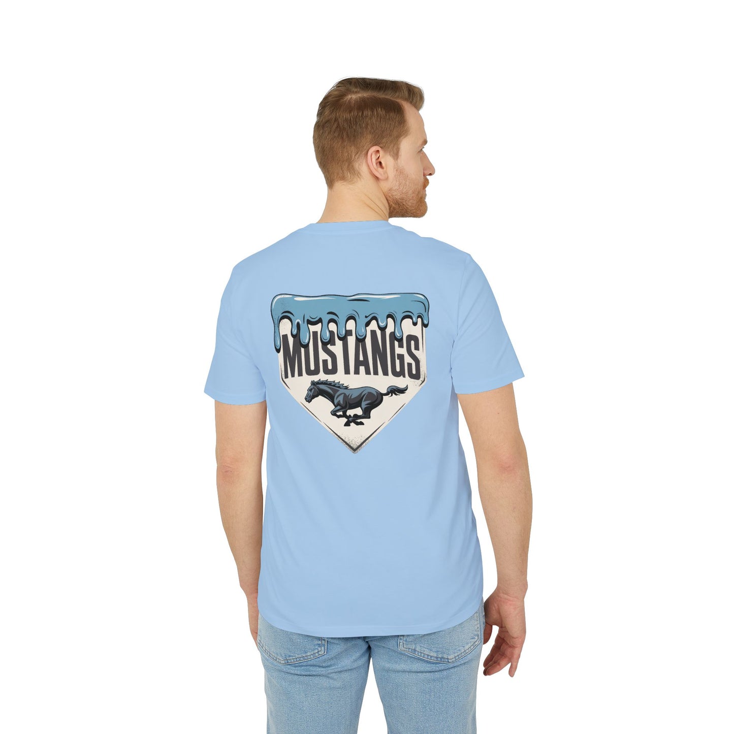 Mustangs Drip Unisex Baseball Team T-Shirt ~ Cotton