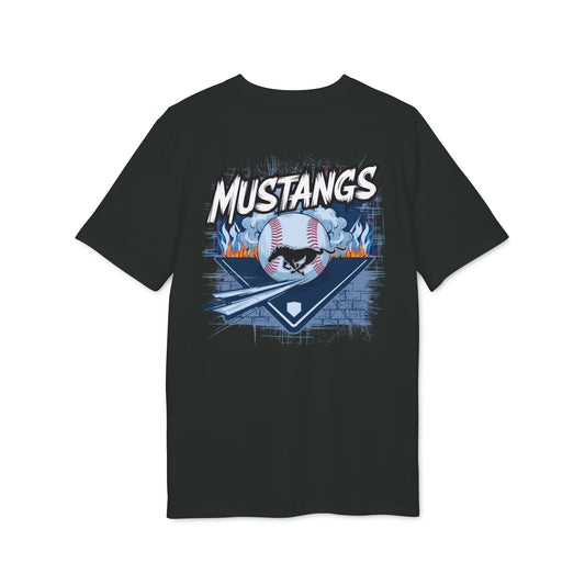Mustangs Graffiti Unisex Baseball Team T-Shirt ~ Cotton