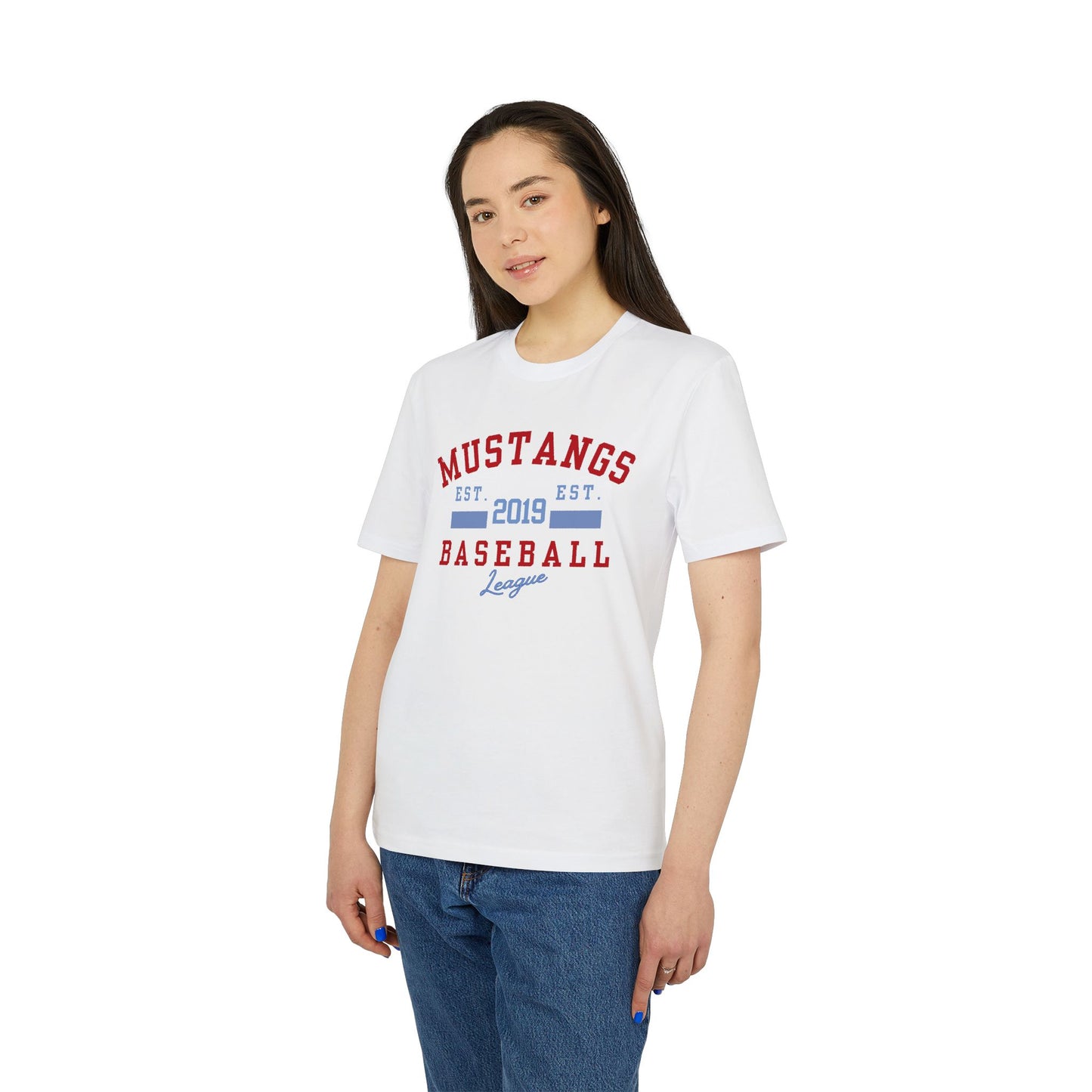 Mustangs EST Unisex Baseball Team T-Shirt ~ Cotton